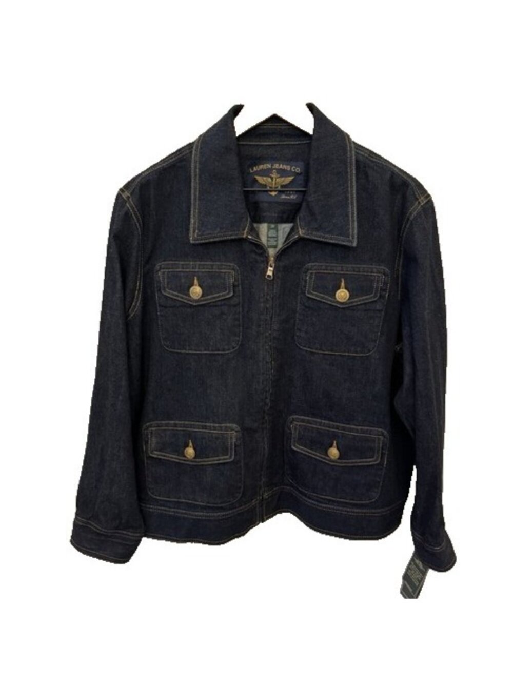 LRL Ralph Lauren Jeans Co Nolita Denim Jacket Women’s 2X Nautical Military NWT